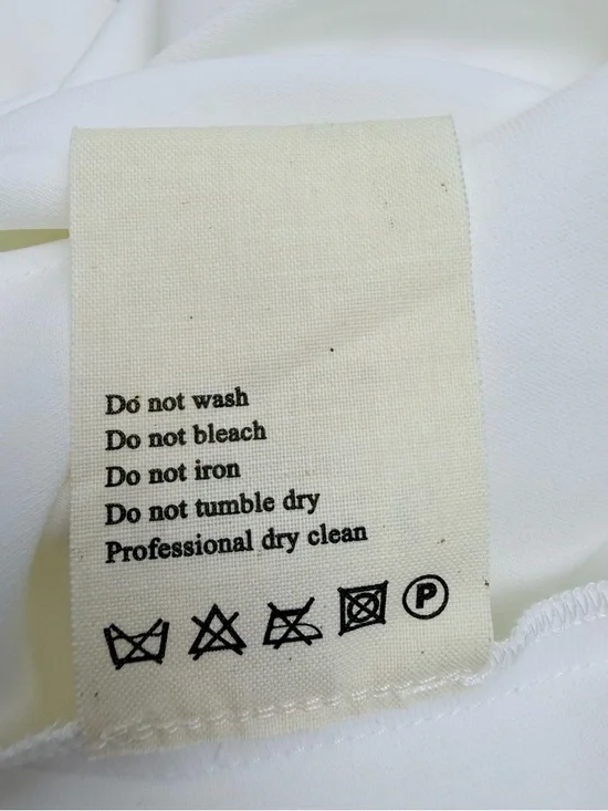 A.W.A.K.E. MODE White Roman Greek Asymmetric Draped Scarf Top - Picture 14 of 16